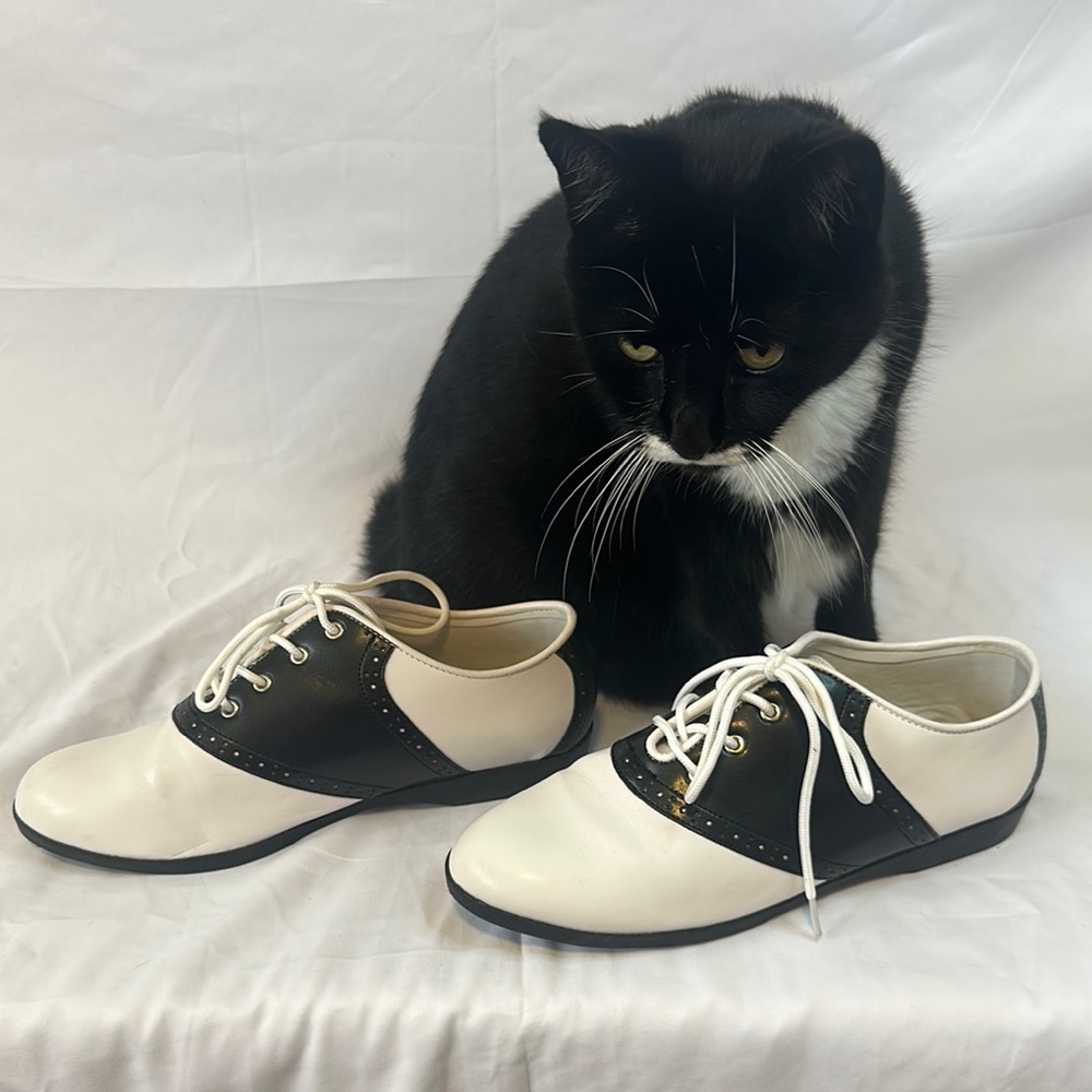 Funtasma Two-Tone Black and White Lace-Up Shoes